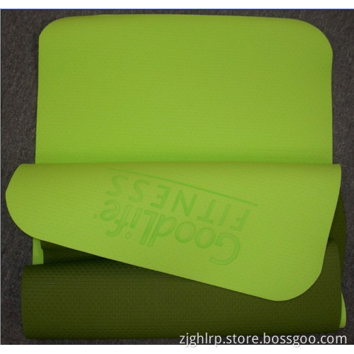 TPE Yoga Mat, Rubber Yoga Mat, Green Yoga Mat